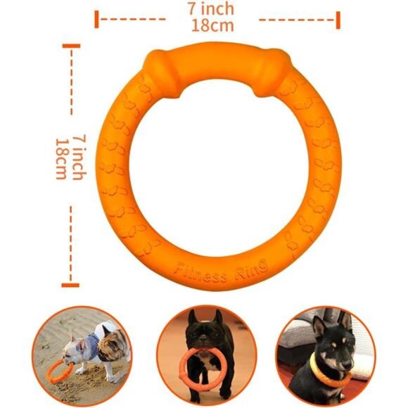 Dog Flying Ring Toys, Floating Flying Dog Disc Toys, Summer Pet Training Outdoor - Picture 2 of 8